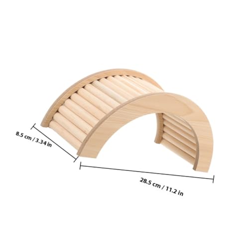 NOLITOY Hamster Holzleiter Brücke aus Natürlichem Glattem Holz Sichere Kletterrampe für Zwerghamster Meerschweinchen und Kleintiere Langlebiges für Haustierauslauf und Beschäftigung von NOLITOY