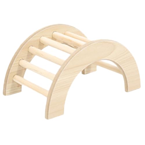 NOLITOY Hamster Kletterbrücke aus Holz Kleine Haustierleiter zum Training Beißfestes Sicheres für Hamster Rennmäuse und Ratten Glatte Oberfläche für empfindliche Pfoten Langlebig und von NOLITOY