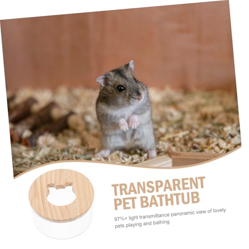 NOLITOY Hamster Sandbad Box Kleines Sandbad für Kleintiere Multifunktional als Dusche und Toilette Leicht zu Reinigen Praktisches Haustier zubehör für Hamster und Kleintiere von NOLITOY