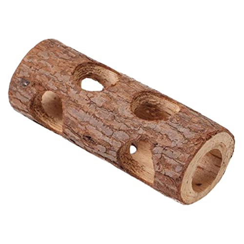 NOLITOY Hamster Tunnel aus Massivem Holz Langlebiges Versteckspielzeug für Kleine Nager Wie Hamster und Meerschweinchen Fördert Aktivität und Kauverhalten von NOLITOY