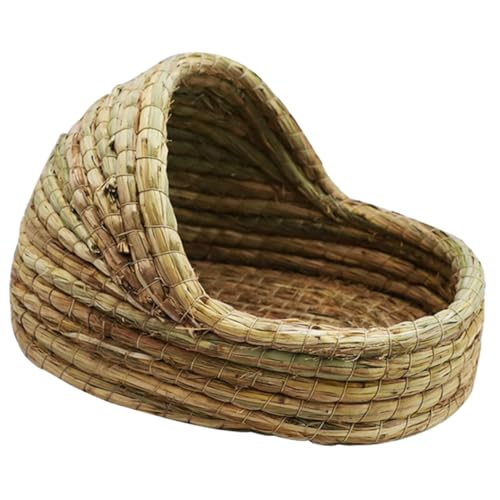 NOLITOY Hamster Woven Nest aus Natürlichem Stroh Langlebiges Kleines Schlafnest für Zwerghamster Kaninchen und Meerschweinchen Tragbares Kleintierbett mit Sicherem Kauspielzeug und NOLITOY Hamster Woven Nest aus Natürlichem Stroh Langlebiges Kleines Schlafnest für Zwerghamster Kaninchen und Meerschweinchen Tragbares Kleintierbett mit Sicherem Kauspielzeug und von NOLITOY