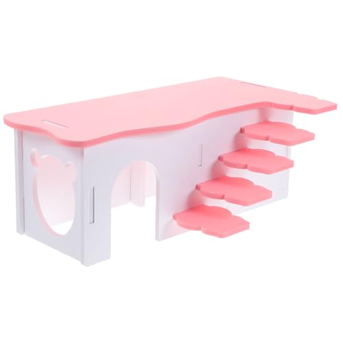 NOLITOY Hamsterhaus mit Leiter für Kleintiere Komfortables Versteck und Ruheplatz Langlebiges Material Geruch Geeignet für Hamster Zwerghamster und Meerschweinchen Dekoratives Gehege von NOLITOY