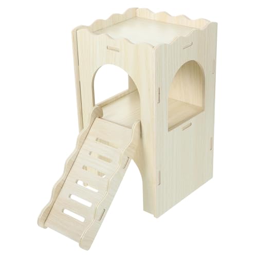 NOLITOY Hamsterversteck aus Holz Mehrkammeriges Kleintierhaus mit Natürlichem Holzspielplatz und Langlebiges Hamsterhaus für Zwerghamster und Rennmäuse Rückzugsort und Spielplatz NOLITOY Hamsterversteck aus Holz Mehrkammeriges Kleintierhaus mit Natürlichem Holzspielplatz und Langlebiges Hamsterhaus für Zwerghamster und Rennmäuse Rückzugsort und Spielplatz von NOLITOY