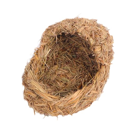 NOLITOY Handgewebtes Pet Habitat Haus aus Natürlichem Gras Kleines Nest für Kaninchen Hamster Meerschweinchen und Katzen Dekoratives Leicht Gelbes Weidenbett für Ganzjährigen NOLITOY Handgewebtes Pet Habitat Haus aus Natürlichem Gras Kleines Nest für Kaninchen Hamster Meerschweinchen und Katzen Dekoratives Leicht Gelbes Weidenbett für Ganzjährigen von NOLITOY