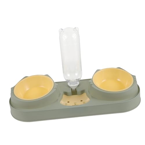 NOLITOY Haustier Doppelnapf Futternapf Wasserschale Katzengeschirr pet Feeder pet Supplies Hundefutter katzenfutter Futterspender für Katzen Futterautomat für Haustiere füttern Katzennapf von NOLITOY