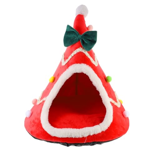 NOLITOY Haustier Weihnachtsnest Schlafhaus Für Haustiere Katzenhöhlenbett Hasenhaus Katzenbett Drinnen Kissen Für Haustiere Kleine Hundehütte Baumhütte Stoff Draussen NOLITOY Haustier Weihnachtsnest Schlafhaus Für Haustiere Katzenhöhlenbett Hasenhaus Katzenbett Drinnen Kissen Für Haustiere Kleine Hundehütte Baumhütte Stoff Draussen von NOLITOY