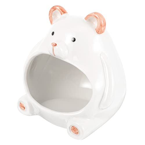 NOLITOY Haustierbett aus Keramik Hamster versteck Hamster-Keramik-Nest Hamster Keramik Schlafhäuschen Hamster-Sommernest Wurf Cool geformt klein Dekoratives Hamsterhaus Hamsterspielplatz von NOLITOY