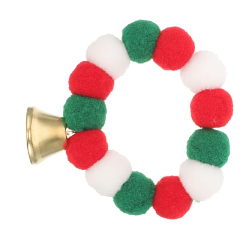 NOLITOY Elastisches Weihnachtshalsband für Haustiere mit Glöckchen für Kätzchen und Welpen Gemütliches Hundehalsband von NOLITOY