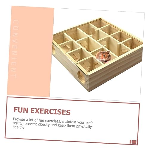 NOLITOY Holz Hamster Labyrinth Mehrkammer mauslabyrinth für Kleine Haustiere Unterhaltsames Kauspielzeug für Zwerghamster und Chinchillas Gesundheitsförderndes Hamsterzubehör Einfach zu NOLITOY Holz Hamster Labyrinth Mehrkammer mauslabyrinth für Kleine Haustiere Unterhaltsames Kauspielzeug für Zwerghamster und Chinchillas Gesundheitsförderndes Hamsterzubehör Einfach zu von NOLITOY