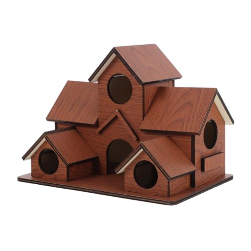NOLITOY Holz Vogelhaus mit Löchern Geräumiges Nistkasten für Kleine Vögel Rustikale Garten Dekoration Installieren Fördert und Natürliche Außenoptik NOLITOY Holz Vogelhaus mit Löchern Geräumiges Nistkasten für Kleine Vögel Rustikale Garten Dekoration Installieren Fördert und Natürliche Außenoptik von NOLITOY