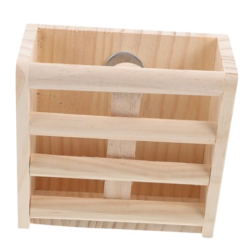 NOLITOY Holzgrasfutterhalter für Meerschweinchen Kaninchen Nagersicherer Futterspender Langlebiges Holzmaterial Stabiles Zaun Design Einfach Hängbar und Platzierbar Sauber und Frisch von NOLITOY