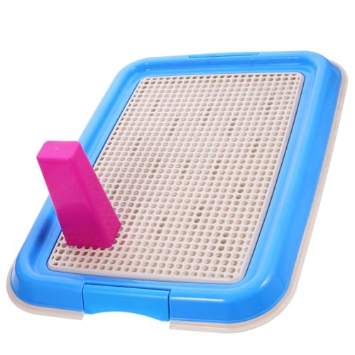 NOLITOY Hundetoilette für Welpen Indoor Toilette mit Spezieller Säule zur Guter Toilettengewohnheiten für Wohnzimmer Garten und Park Leicht zu Reinigen und Zufällige Farbe von NOLITOY