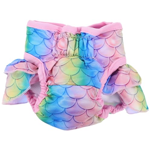 NOLITOY Wiederverwendbare Hundehose Für Hündinnen Stylische Und Bequeme Schutzhöschen Für Läufigkeit Und Atmungsaktiv Waschbar Passform Für Zuhause Und Unterwegs Regenbogen-Design von NOLITOY