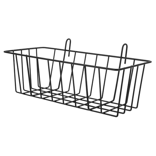 NOLITOY Kaninchen-heufutterautomat Hängend Häschen-heukrippenhalter Hasenkäfig Häschen-heu-futterspender Klein Kaninchen Heu Kaninchen -heu -Feeder Gestell Heufütterung Schmiedeeisen Black von NOLITOY