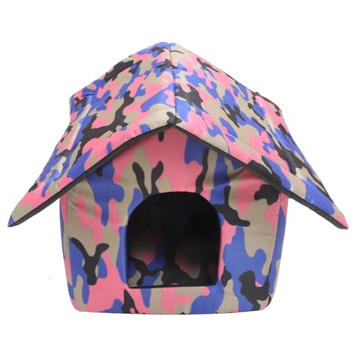 NOLITOY Katzenhaus für draußen Isoliertes Katzenhäuser Katzenbetten Outdoor-Katzenhaus Haustier Schlafplatz Heizung Haustierbett Katzenkäfig Farbpulver Haustiernest NOLITOY Katzenhaus für draußen Isoliertes Katzenhäuser Katzenbetten Outdoor-Katzenhaus Haustier Schlafplatz Heizung Haustierbett Katzenkäfig Farbpulver Haustiernest von NOLITOY