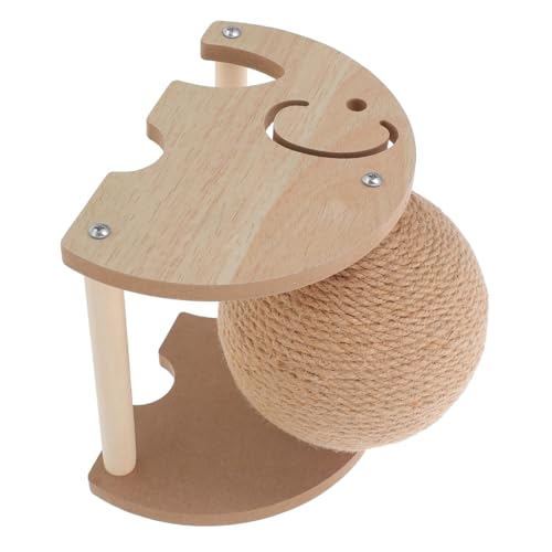 NOLITOY Katzenspielzeug Sisal Kratzball Interaktiver Katzenkratzball aus Natürlichem Sisal für Kätzchen und Kleine Haustiere zur Nagelpflege und Beschäftigung von NOLITOY