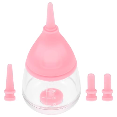 NOLITOY Kleine Haustier Aufzuchtflasche aus BPA freiem Material mit Messmarkierung automatischem Rückschlagventil und modischem Design für Neugeborene Katzen und Hunde zur einfachen von NOLITOY