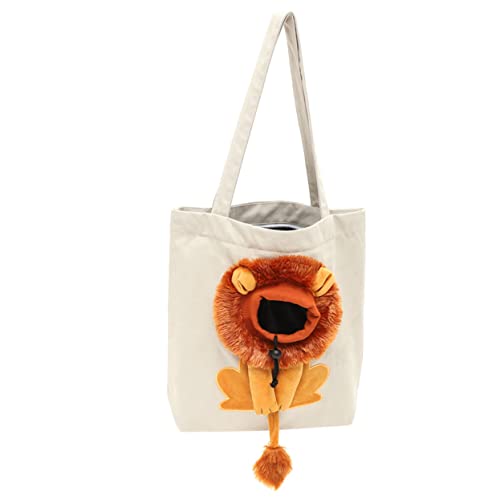 NOLITOY Kleine Löwenform Tragetasche für Haustiere Atmungsaktive Umhängetasche für Katzen und Kleine Leichte Canvas für Ausflüge für Einkäufe und NOLITOY Kleine Löwenform Tragetasche für Haustiere Atmungsaktive Umhängetasche für Katzen und Kleine Leichte Canvas für Ausflüge für Einkäufe und von NOLITOY