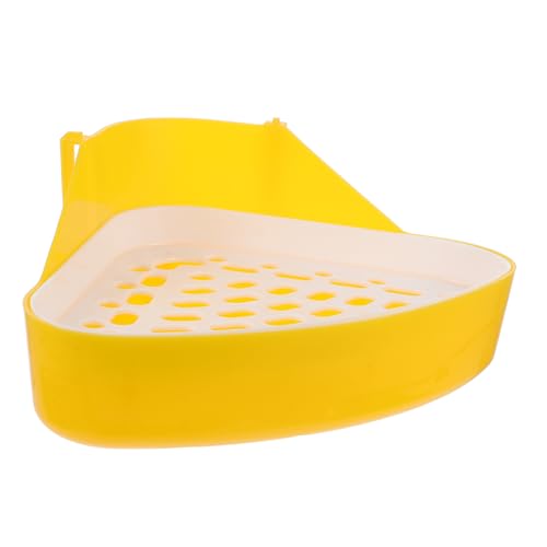 NOLITOY Kleintier Toilette Ecktoilette aus Robustem Kunststoff mit Festem Verriegelungsdesign Geeignet für Kaninchen Meerschweinchen Hamster und Chinchillas Installieren und Langlebig für von NOLITOY