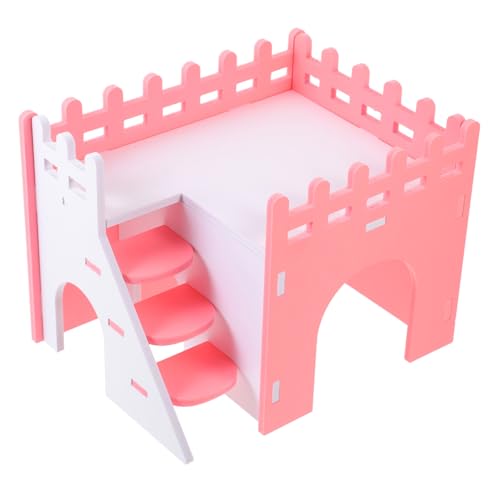 NOLITOY Kleintier holzhaus Bunt Hamster Versteck mit Glatter Oberfläche Robust Langlebig für Meerschweinchen Chinchilla Igel Geeignet Sicherer Rückzugsort und Spielplatz von NOLITOY