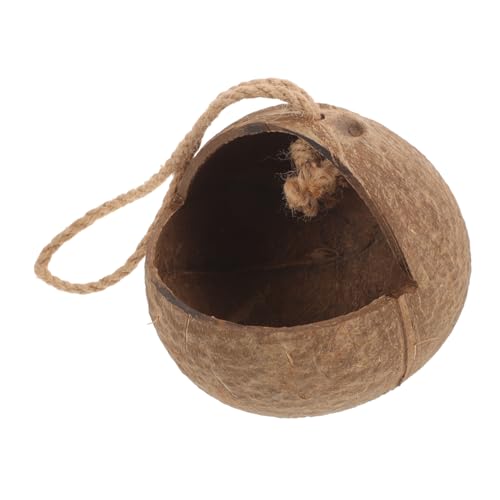 NOLITOY Kokosnussschalen Vogel Nest für Papageien Dekoratives Hängemodell für Nisttraining Geeignet für Verschiedene Papageienarten Einfach zu Montieren Verwenden NOLITOY Kokosnussschalen Vogel Nest für Papageien Dekoratives Hängemodell für Nisttraining Geeignet für Verschiedene Papageienarten Einfach zu Montieren Verwenden von NOLITOY