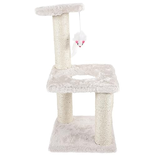 NOLITOY Spielzeug Kratzbaum Für Kätzchen Mit Baumelndem Anhänger 3-Lagiger Kratzbaum 40 X 20 cm Kratzbaum Für Kätzchen Und Katzen Beige Katzenkratzbaum NOLITOY Spielzeug Kratzbaum Für Kätzchen Mit Baumelndem Anhänger 3-Lagiger Kratzbaum 40 X 20 cm Kratzbaum Für Kätzchen Und Katzen Beige Katzenkratzbaum von NOLITOY