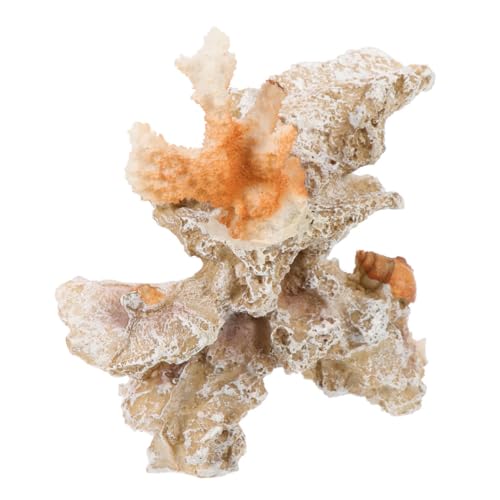 NOLITOY Künstliche Korallenriff Deko aus Resin Aquarium Zubehör Dekoration für Süßwasser Fischtank Naturnahe Landschaft Farbbeständig Langlebig und Leicht von NOLITOY
