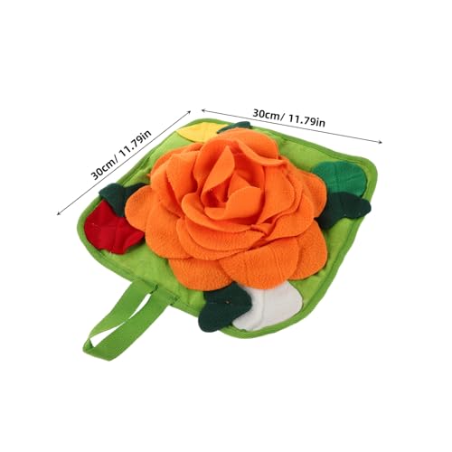 NOLITOY Langsame Futtermatte für Kleintiere mit Interaktivem Suchspiel Fördert Natürliche Futtersuchfähigkeiten für Kaninchen Hamster Vögel Geeignet Leicht Tragbar Korallenorange von NOLITOY