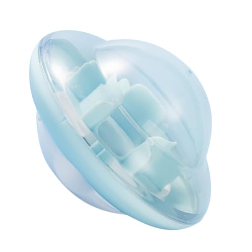 NOLITOY Langsamer Futterball für Haustiere UFO Form Robuster Futternapf zur Futterverzögerung für Katzen und Kleine Hunde Langlebiges Material Kippsicher Gesundes Fressverhalten Blau von NOLITOY