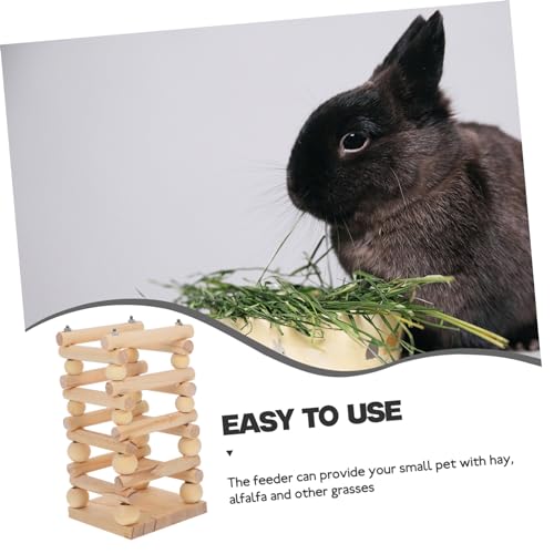 NOLITOY Mehrzweck Holzgras Futtergestell Kaninchen Heuraufe Futterspender für Kleintiere Wie Hamster Chinchilla Meerschweinchen Geeignet Robust und Sicher im Natürlichen Holzton NOLITOY Mehrzweck Holzgras Futtergestell Kaninchen Heuraufe Futterspender für Kleintiere Wie Hamster Chinchilla Meerschweinchen Geeignet Robust und Sicher im Natürlichen Holzton von NOLITOY
