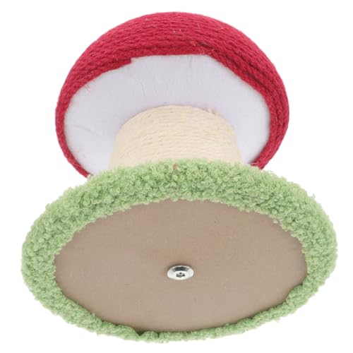 NOLITOY Multifunktionaler Katzen kratzpfosten Pilzform Roter Sisal Kratzbaum Katzenkratzbrett Katzenzubehör für Gesundes Kratzen und Spielerische Beschäftigung im Innenbereich von NOLITOY