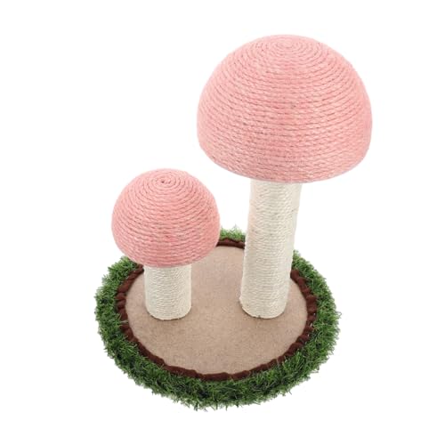 NOLITOY Natürlicher Katzenkratzbaum Pilzform Kratzsäule aus Robustem Material Stabiler Katzenkletterbaum mit Sicherem Stand Geeignet für Spiel Krallenpflege und Entspannung zu Hause von NOLITOY
