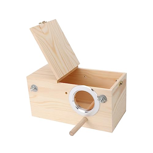 NOLITOY Outdoor Gartendekoration aus Massivem Holz Papageienbrutkasten Klappnest für Vögel Öffnung Links und Rechts für und Außenbereich NOLITOY Outdoor Gartendekoration aus Massivem Holz Papageienbrutkasten Klappnest für Vögel Öffnung Links und Rechts für und Außenbereich von NOLITOY