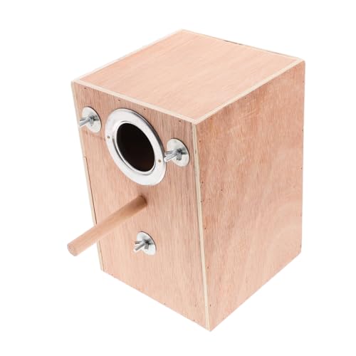 NOLITOY Parakeet Holz Brutkasten mit Außenmontage Naturnahes Vogelhaus für Papageien Lovebirds Conure Budgie Finch Brutnest Wärmeisoliert Einfach zu Reinigen und Installieren NOLITOY Parakeet Holz Brutkasten mit Außenmontage Naturnahes Vogelhaus für Papageien Lovebirds Conure Budgie Finch Brutnest Wärmeisoliert Einfach zu Reinigen und Installieren von NOLITOY