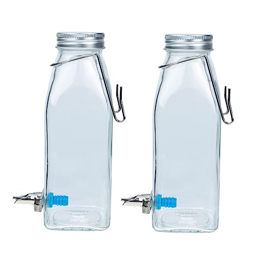 NOLITOY Pet Water Feeder Transparent Glas Trinkflasche mit Bissfestem Material und Leicht Trinkendem Auslauf Kleintier Wasserspender für Kaninchen und Hasenkäfig Zubehör NOLITOY Pet Water Feeder Transparent Glas Trinkflasche mit Bissfestem Material und Leicht Trinkendem Auslauf Kleintier Wasserspender für Kaninchen und Hasenkäfig Zubehör von NOLITOY