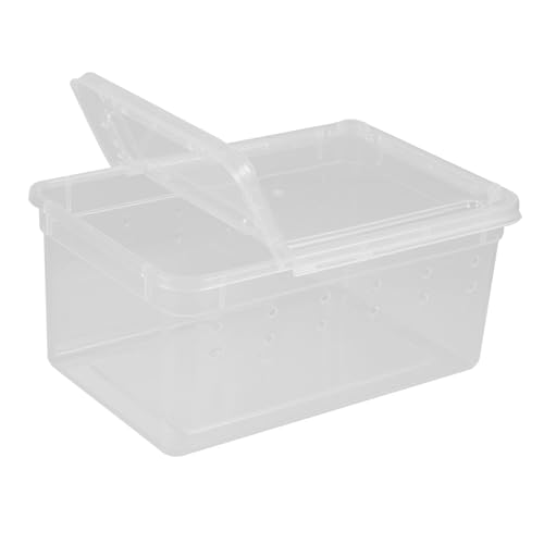 NOLITOY Reptilien Fütterungsbox mit Belüftung Kleine Terrarienbox für Spinnen Geckos Schnecken und Schildkröten Leichter Tragbarer Zucht Fütterungsbehälter für Kleine Reptilien und NOLITOY Reptilien Fütterungsbox mit Belüftung Kleine Terrarienbox für Spinnen Geckos Schnecken und Schildkröten Leichter Tragbarer Zucht Fütterungsbehälter für Kleine Reptilien und von NOLITOY