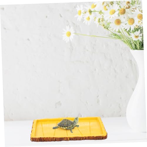 NOLITOY Reptilien Futter Wassernapf Gelb Kippsichere Schildkröten Schale mit Abgewinkelter Kante Langlebig und Leicht zu Reinigen für Terrarien und Schildkrötengehege NOLITOY Reptilien Futter Wassernapf Gelb Kippsichere Schildkröten Schale mit Abgewinkelter Kante Langlebig und Leicht zu Reinigen für Terrarien und Schildkrötengehege von NOLITOY