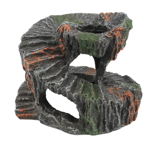 NOLITOY Resin Schildkröten Terrasse Basking Plattform Aquarium Dekoration UV Beständig Farbtreu Versteck für Wasserlebewesen Geeignet Aquarien und Terrarienzubehör von NOLITOY