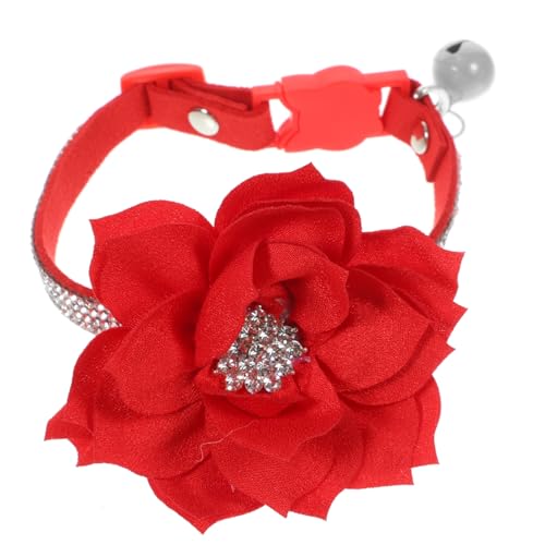 NOLITOY Rhinestone Katzenhalsband Verstellbar für Kleine und Katzen Funkelndes für Tägliches Mit Glocke Xs Rot NOLITOY Rhinestone Katzenhalsband Verstellbar für Kleine und Katzen Funkelndes für Tägliches Mit Glocke Xs Rot von NOLITOY