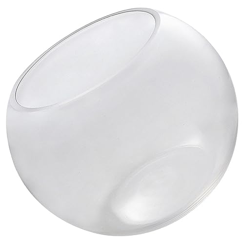 NOLITOY Rundes Fischbecken erste Aquarium rund Tischfischbecken Fischschalen Fischbäwer Tischaquarium Aquariumtank kleines Aquarium Aquariumschale Aquarium für den Desktop Glas Transparent von NOLITOY