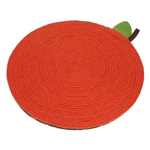 NOLITOY Seil Kratzmatte Orange Form Katzenkratzbrett Komfortables Katzenbett Hautfreundlich Niedrig Home Decor Spielspaß für Katzen von NOLITOY