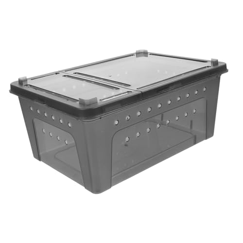 NOLITOY Transparente Reptilien Futterbox aus Robustem mit Belüftung Wiederverwendbare Aufzuchtbox für Kleine Reptilien Wie Spinnen Eidechsen Frösche und Schlangen Praktisches Terrarium NOLITOY Transparente Reptilien Futterbox aus Robustem mit Belüftung Wiederverwendbare Aufzuchtbox für Kleine Reptilien Wie Spinnen Eidechsen Frösche und Schlangen Praktisches Terrarium von NOLITOY