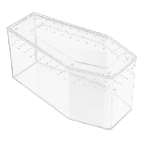 NOLITOY Transparente Reptilienbox Coffin Form Terrarium für Kleine Reptilien Spinnen Frösche und Schildkröten Sichere Aufzucht und Beobachtungsbox Platzsparendes Design NOLITOY Transparente Reptilienbox Coffin Form Terrarium für Kleine Reptilien Spinnen Frösche und Schildkröten Sichere Aufzucht und Beobachtungsbox Platzsparendes Design von NOLITOY