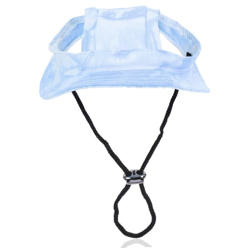 NOLITOY Verstellbare Atmungsaktive Hundesonnenmütze mit Ohrenlöchern Baumwoll Baseballhut für Kleine Hunde Leichter Outdoor Schutz gegen Sonne Angenehm und Sicher für Sommer von NOLITOY