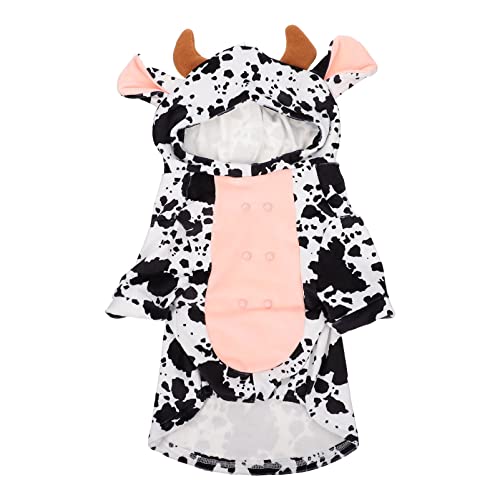 NOLITOY Verwandlungskostü Für Haustiere Kuh Tier Hund Hoodie Hunde-Kuh-Kleidung Hunde-Weihnachts-Outfit Winterkleidung Für Welpen Haustier-Hoodie Weiß Kleine Tiere Wintermantel Samt NOLITOY Verwandlungskostü Für Haustiere Kuh Tier Hund Hoodie Hunde-Kuh-Kleidung Hunde-Weihnachts-Outfit Winterkleidung Für Welpen Haustier-Hoodie Weiß Kleine Tiere Wintermantel Samt von NOLITOY