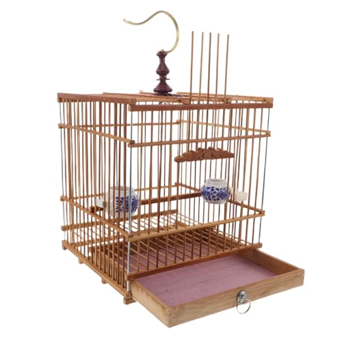 NOLITOY Vogelkäfig Klein Carbonisiert Retro Design Transportabel für Goldfinken und Zosterops Rechteckig mit Feiner Webung und Komfortabel Natürlicher Lebensraum für Garten und Balkon NOLITOY Vogelkäfig Klein Carbonisiert Retro Design Transportabel für Goldfinken und Zosterops Rechteckig mit Feiner Webung und Komfortabel Natürlicher Lebensraum für Garten und Balkon von NOLITOY