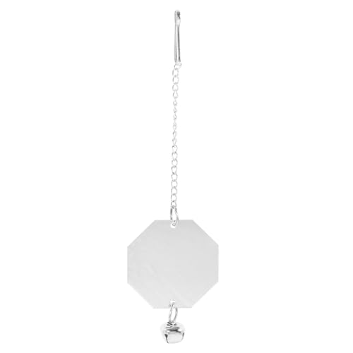 NOLITOY Vogelspielzeug Mit Spiegel Und Glocke Hängendes Papageienspielzeug Für Käfige Multifunktional Für Wellensittiche Papageien Und Andere Vögel Hochwertiges Acrylmaterial von NOLITOY