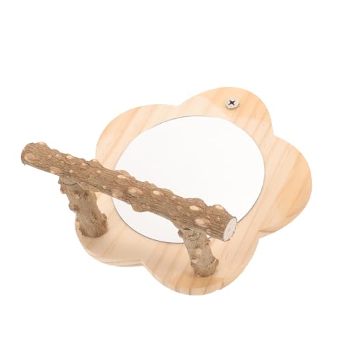 NOLITOY Pet Perch Parrot Stehplatz Mit Spiegel Verschleißfester Papageienständer Naturholz Für Vögel Dekoration Ihres NOLITOY Pet Perch Parrot Stehplatz Mit Spiegel Verschleißfester Papageienständer Naturholz Für Vögel Dekoration Ihres von NOLITOY