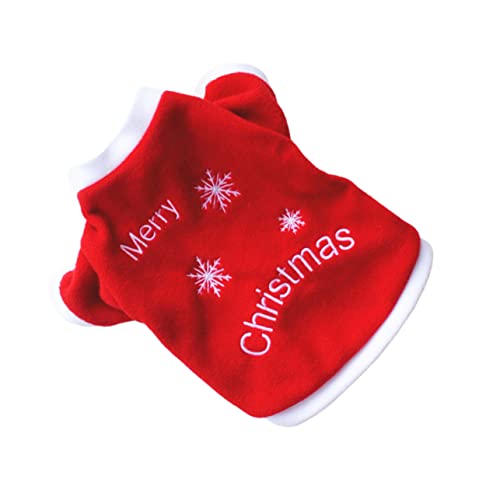 NOLITOY Welpenkleidung Hund warme Kleidung Haustier Hund Katze Weihnachtsoutfits Krippenkostüme Engel Hund kostü Schneeflocke Wintermantel Kapuzenpullover für Hunde warm halten Sweatshirt von NOLITOY