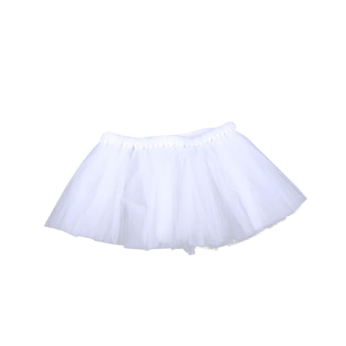NOLITOY Weißes Tutu Haustierrock Kleid Mesh Süßes Design Leicht Ausziehbar für Hunde und Katzen Sommerkleidung S von NOLITOY